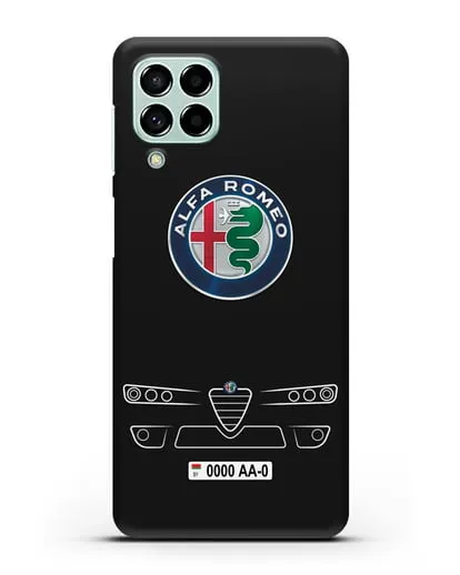 Чехол Alfa Romeo с номерным знаком силиконовый для Samsung Galaxy M53 [SM-M536]