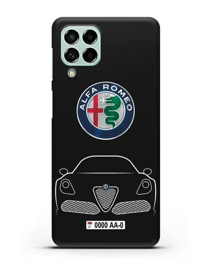 Чехол Alfa Romeo с автомобильным номером силиконовый для Samsung Galaxy M53 [SM-M536]