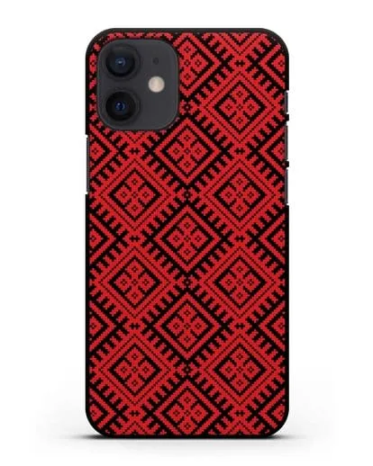 Чехол с белорусским орнаментом и символом Чистота силиконовый для iPhone 12 mini