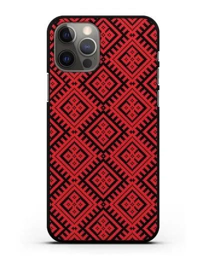 Чехол с белорусским орнаментом и символом Чистота силиконовый для iPhone 12 Pro