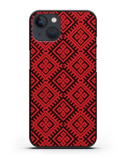 Чехол с белорусским орнаментом и символом Чистота силиконовый для iPhone 13 Mini