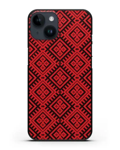 Чехол с белорусским орнаментом и символом Чистота силиконовый для iPhone 14