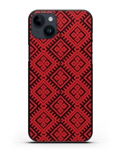 Чехол с белорусским орнаментом и символом Чистота силиконовый для iPhone 14 Plus