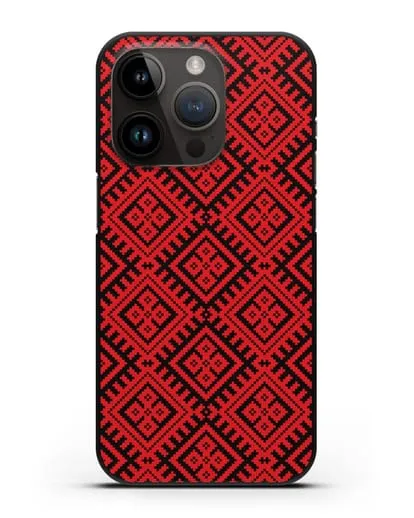 Чехол с белорусским орнаментом и символом Чистота силиконовый для iPhone 14 Pro