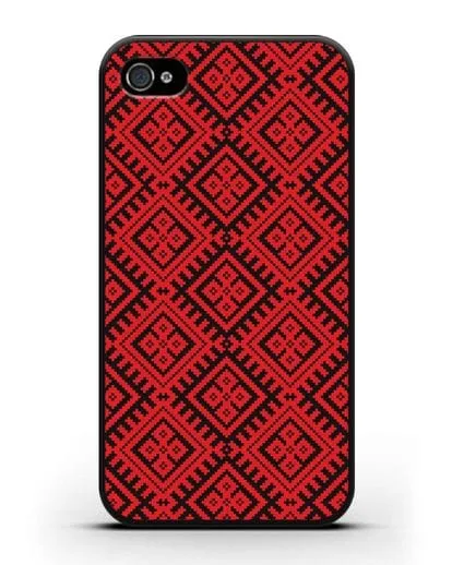 Чехол с белорусским орнаментом и символом Чистота силиконовый для iPhone 4/4s