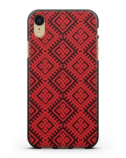 Чехол с белорусским орнаментом и символом Чистота силиконовый для iPhone XR
