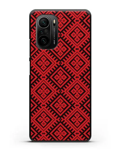 Чехол с белорусским орнаментом и символом Чистота силиконовый для Xiaomi Poco F3 Pro