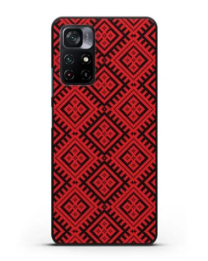 Чехол с белорусским орнаментом и символом Чистота силиконовый для Xiaomi Poco M4 Pro 5G