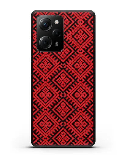 Чехол с белорусским орнаментом и символом Чистота силиконовый для Xiaomi Poco X5 Pro