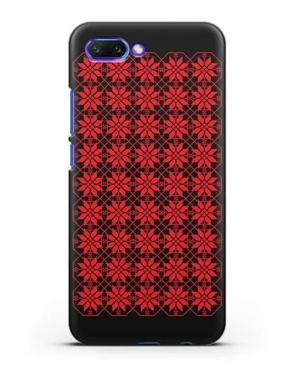 Чехол с белорусским орнаментом и символом Богатство силиконовый для Honor 10