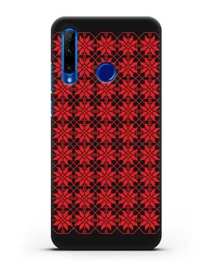 Чехол с белорусским орнаментом и символом Богатство силиконовый для Honor 10i