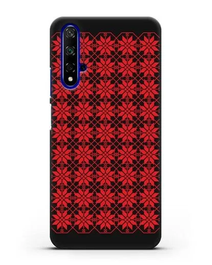 Чехол с белорусским орнаментом и символом Богатство силиконовый для Honor 20