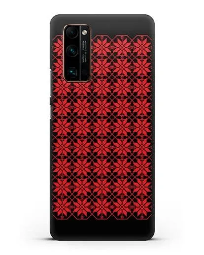 Чехол с белорусским орнаментом и символом Богатство силиконовый для Honor 30 Pro Plus