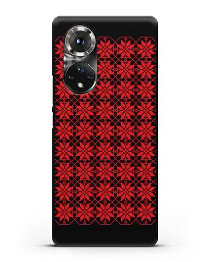 Чехол с белорусским орнаментом и символом Богатство силиконовый для Honor 50