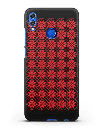 Чехол с белорусским орнаментом и символом Богатство силиконовый для Honor 8X