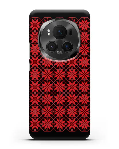 Чехол с белорусским орнаментом и символом Богатство силиконовый для Honor Magic 6 Pro