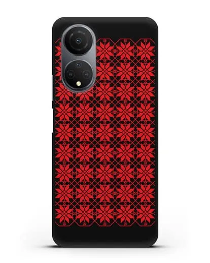 Чехол с белорусским орнаментом и символом Богатство силиконовый для Honor X7