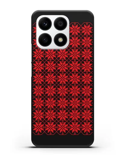 Чехол с белорусским орнаментом и символом Богатство силиконовый для Honor X8a