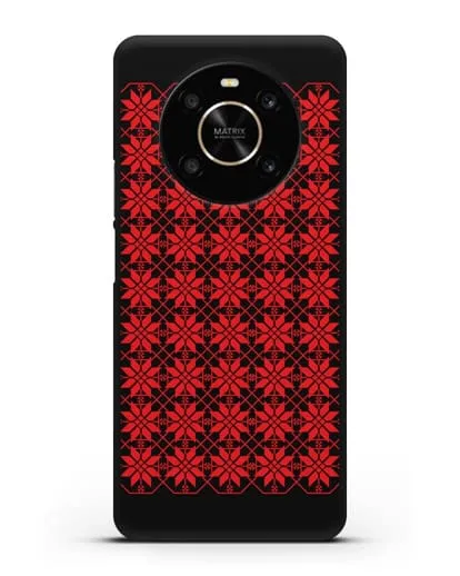 Чехол с белорусским орнаментом и символом Богатство силиконовый для Honor X9