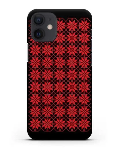 Чехол с белорусским орнаментом и символом Богатство силиконовый для iPhone 12 mini