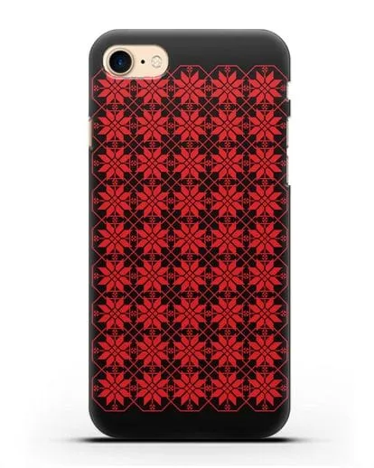 Чехол с белорусским орнаментом и символом Богатство силиконовый для iPhone 8