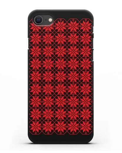 Чехол с белорусским орнаментом и символом Богатство силиконовый для iPhone SE 2020