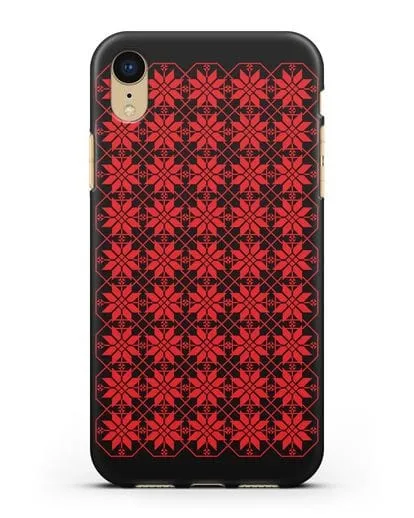 Чехол с белорусским орнаментом и символом Богатство силиконовый для iPhone XR