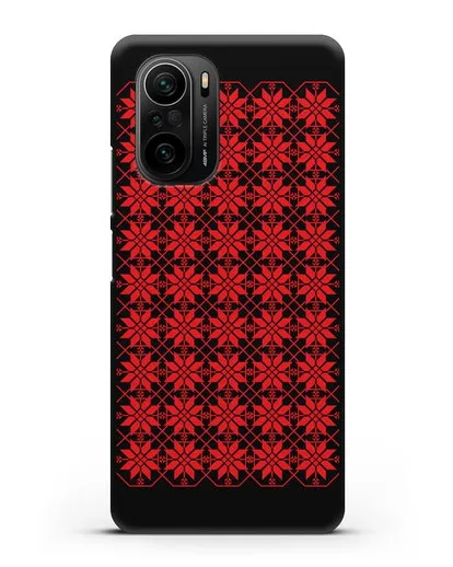 Чехол с белорусским орнаментом и символом Богатство силиконовый для Xiaomi Poco F3 Pro