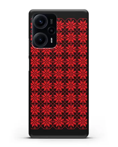 Чехол с белорусским орнаментом и символом Богатство силиконовый для Xiaomi Poco F5