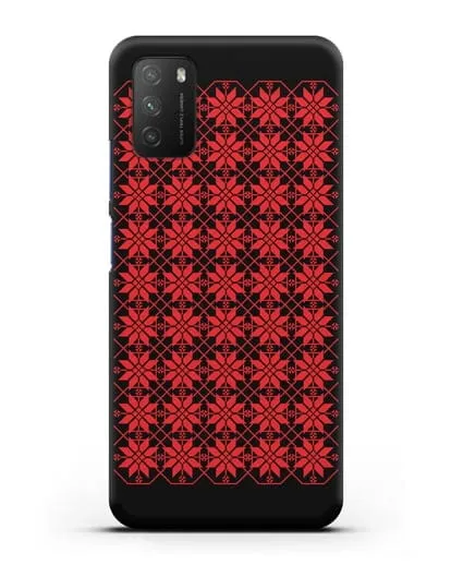 Чехол с белорусским орнаментом и символом Богатство силиконовый для Xiaomi Poco M3