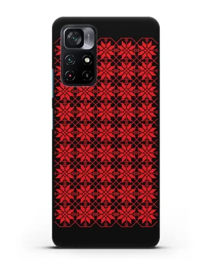 Чехол с белорусским орнаментом и символом Богатство силиконовый для Xiaomi Poco M4 Pro 5G