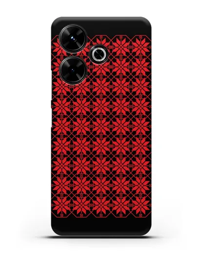 Чехол с белорусским орнаментом и символом Богатство силиконовый для Xiaomi Poco M6