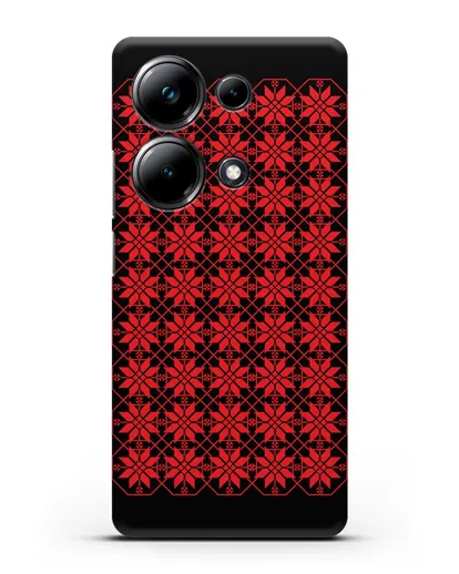 Чехол с белорусским орнаментом и символом Богатство силиконовый для Xiaomi Poco M6 Pro