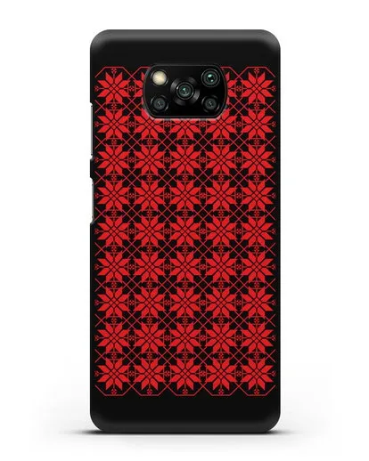 Чехол с белорусским орнаментом и символом Богатство силиконовый для Xiaomi Poco X3 Pro