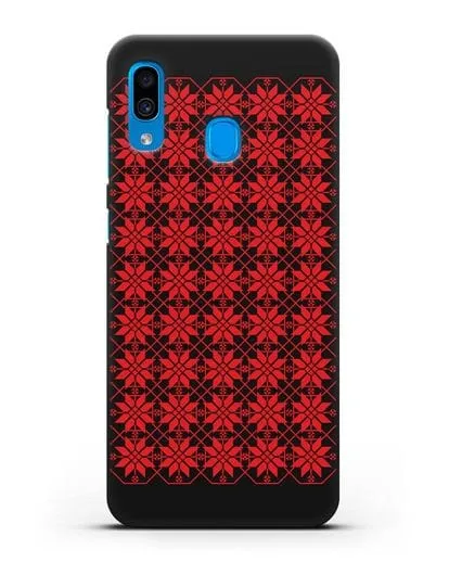 Чехол с белорусским орнаментом и символом Богатство силиконовый для Samsung Galaxy A30 [SM-A305FN]