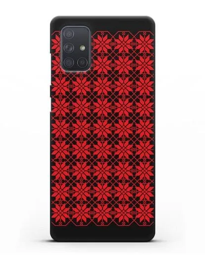 Чехол с белорусским орнаментом и символом Богатство силиконовый для Samsung Galaxy A71 [SM-A715F]