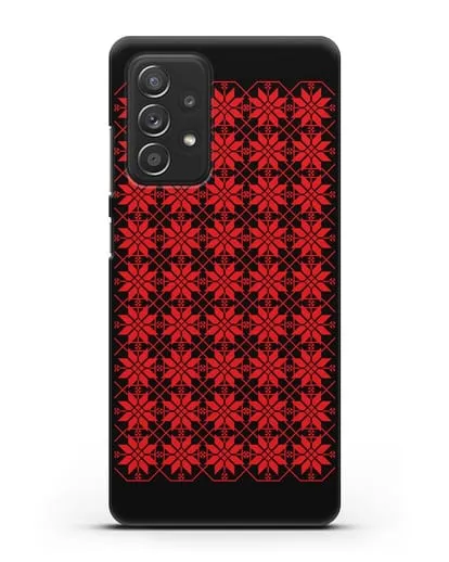 Чехол с белорусским орнаментом и символом Богатство силиконовый для Samsung Galaxy A53