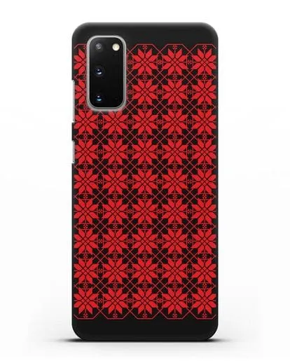 Чехол с белорусским орнаментом и символом Богатство силиконовый для Samsung Galaxy S20 [SM-G980F]