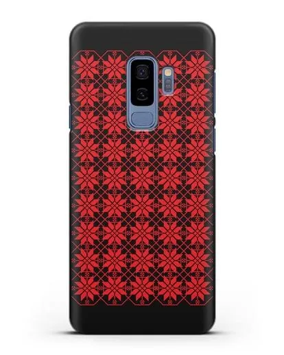 Чехол с белорусским орнаментом и символом Богатство силиконовый для Samsung Galaxy S9 Plus [SM-G965F]