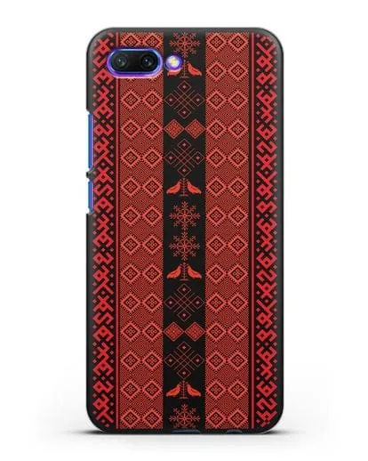 Чехол с белорусским орнаментом и символами Любовь, Чистота силиконовый для Honor 10