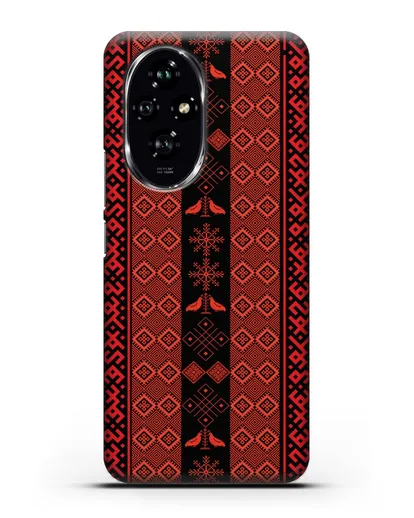 Чехол с белорусским орнаментом и символами Любовь, Чистота силиконовый для Honor 200