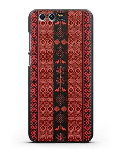 Чехол с белорусским орнаментом и символами Любовь, Чистота силиконовый для Honor 9