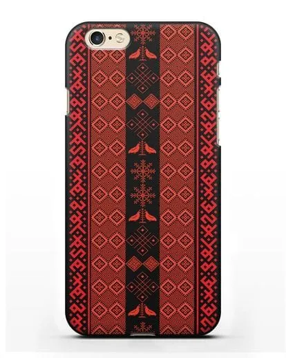 Чехол с белорусским орнаментом и символами Любовь, Чистота силиконовый для iPhone 6s