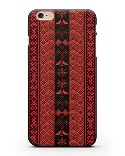 Чехол с белорусским орнаментом и символами Любовь, Чистота силиконовый для iPhone 6s Plus