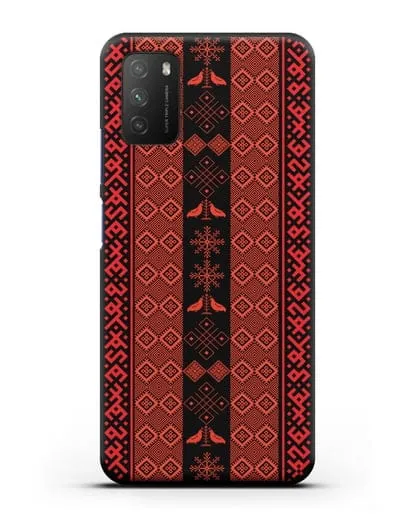 Чехол с белорусским орнаментом и символами Любовь, Чистота силиконовый для Xiaomi Poco M3