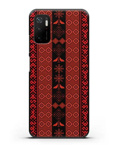 Чехол с белорусским орнаментом и символами Любовь, Чистота силиконовый для Xiaomi Poco M3 Pro