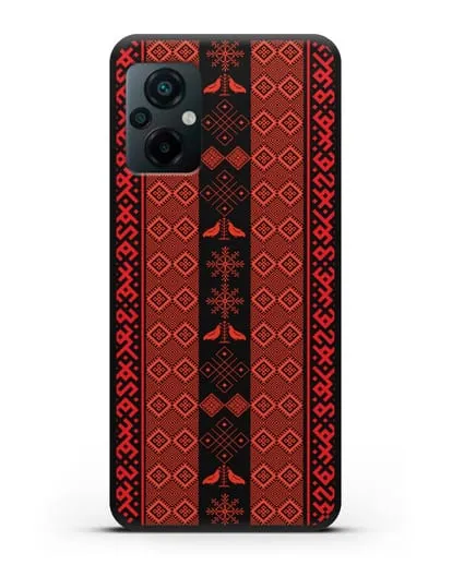 Чехол с белорусским орнаментом и символами Любовь, Чистота силиконовый для Xiaomi Poco M5