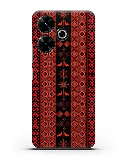 Чехол с белорусским орнаментом и символами Любовь, Чистота силиконовый для Xiaomi Poco M6