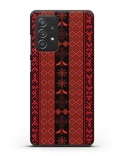 Чехол с белорусским орнаментом и символами Любовь, Чистота силиконовый для Samsung Galaxy A53