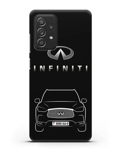 Чехол Infiniti QX с номерным знаком силиконовый для Samsung Galaxy A53